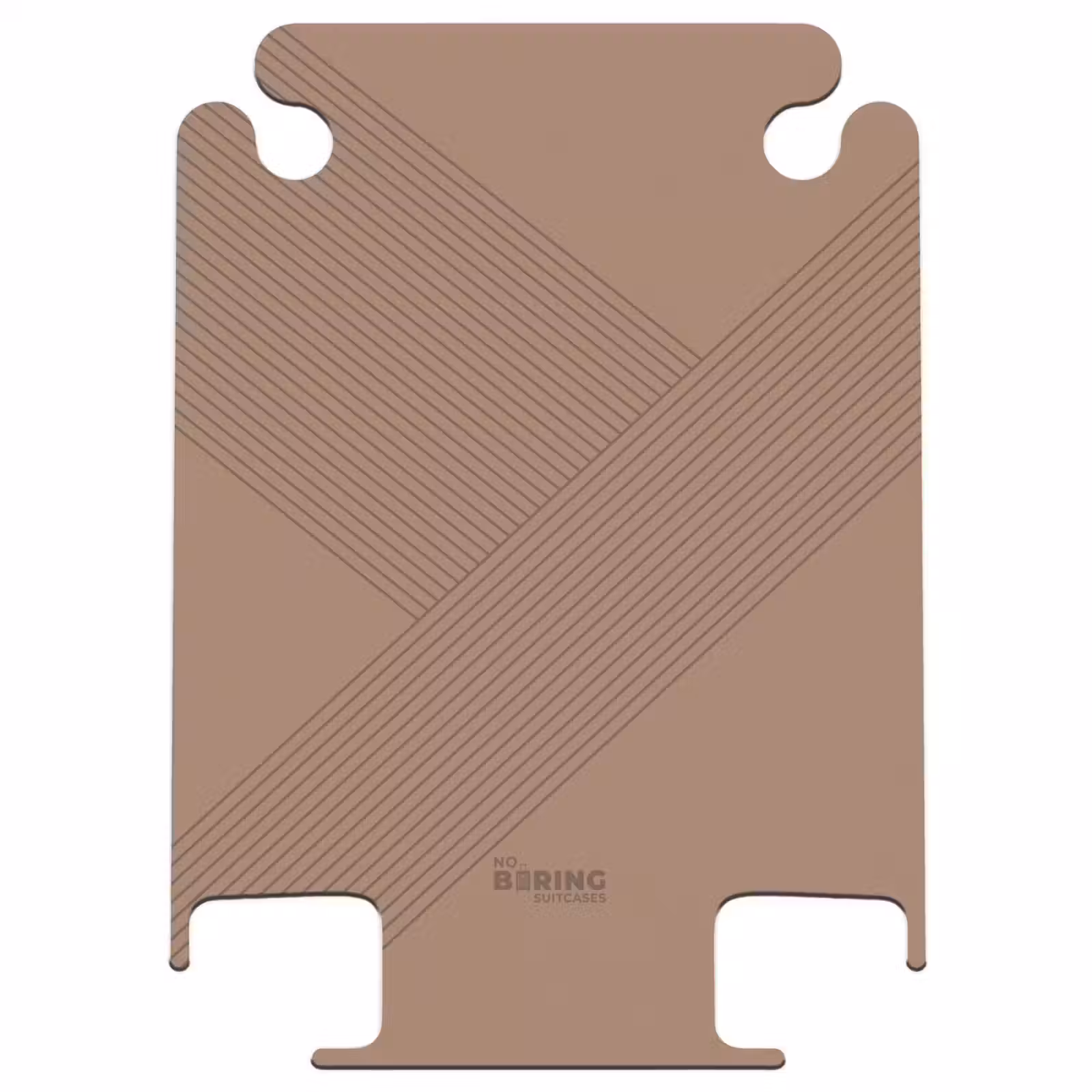 CaseSwap™ - Minimal - Kruisende lijnen op warm bruin — 1