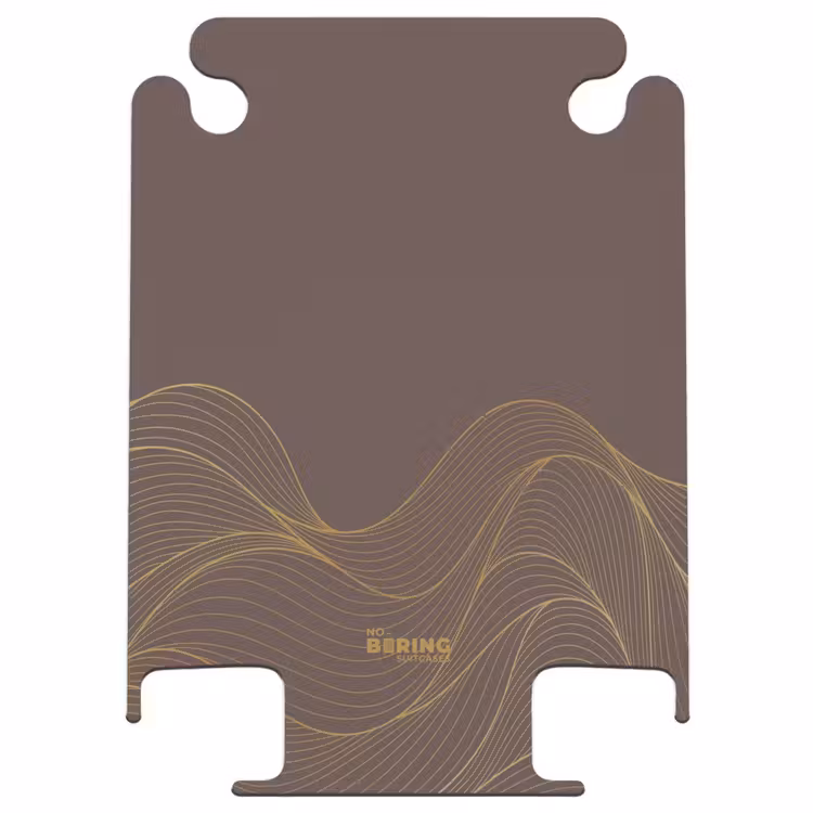 CaseSwap™ - Minimal - Donkerbruin met gouden golven — 1