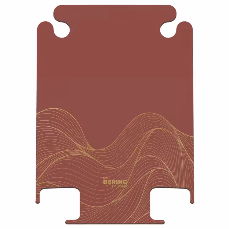 CaseSwap™ - Minimal - Donkerrood met gouden golven — 1