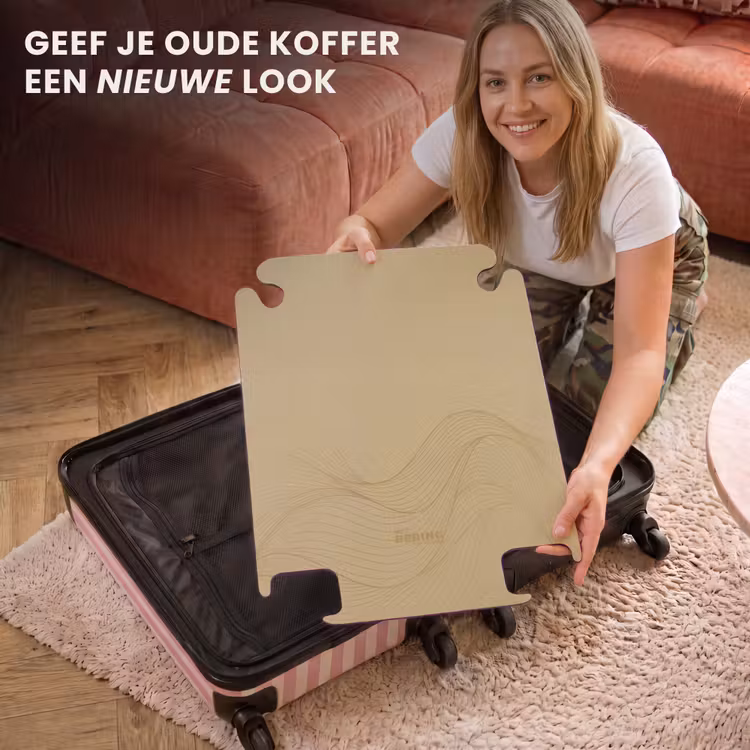 CaseSwap - Minimal - Goudbruin met gouden golven — 3