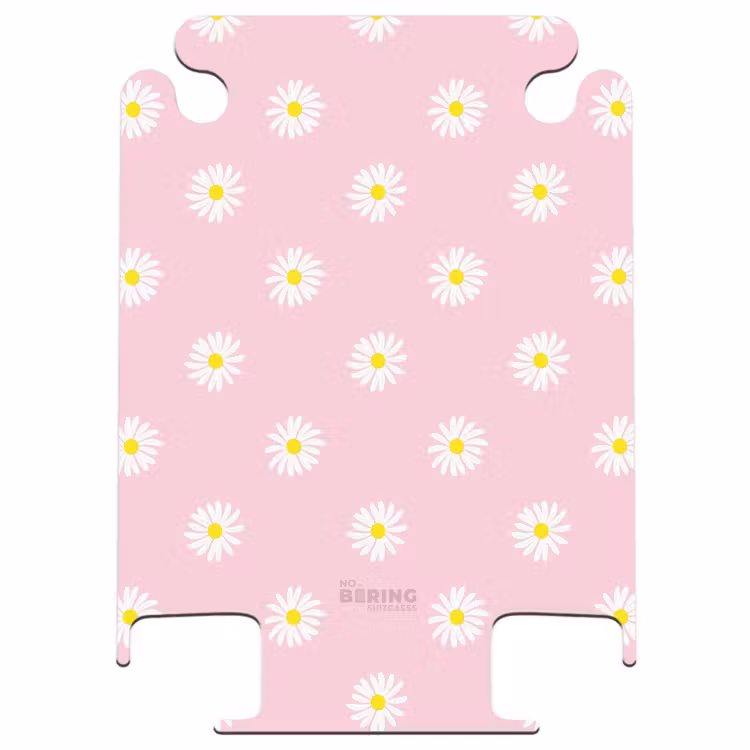 CaseSwap™ - Pastel - Margrieten op licht licht roze achtergrond — 1