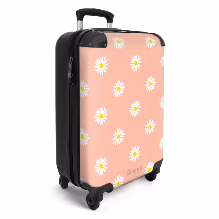 CaseSwap - Pastel - Margrieten op zalmroze achtergrond — 2
