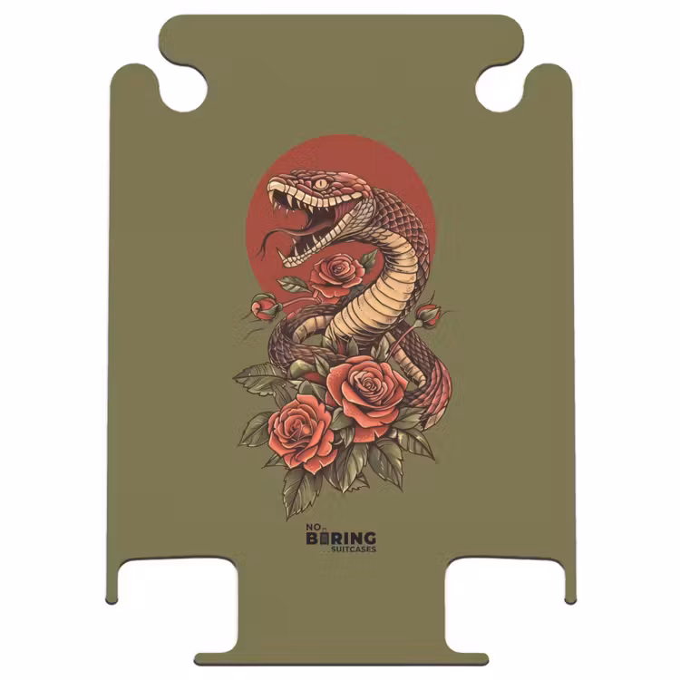 CaseSwap™ - Tattoo style- Realistische slang op groene achtergrond — 1
