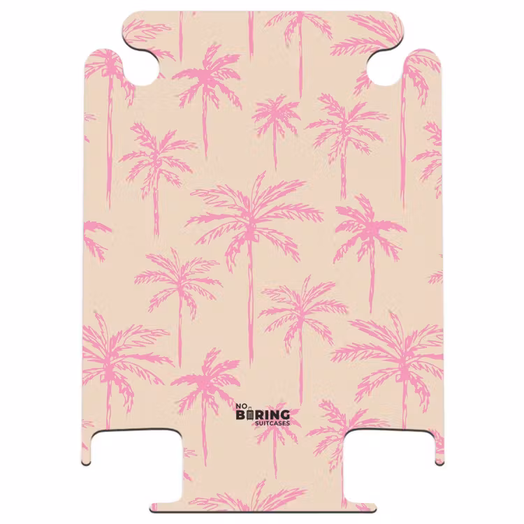 CaseSwap™ - Patronen - Roze palmbomenpatroon op beige achtergrond — 1