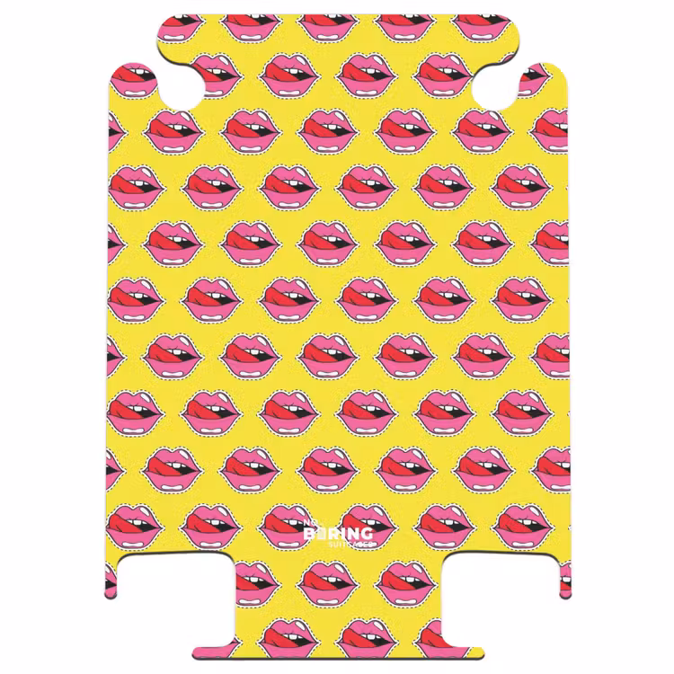 CaseSwap™ - Patronen - Lippen op gele achtergrond — 1
