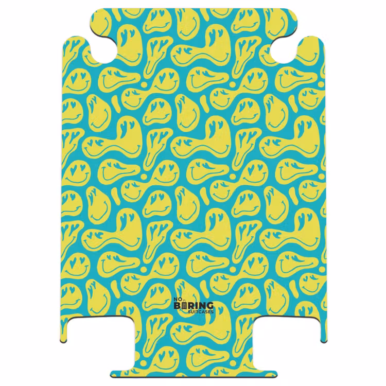 CaseSwap™ - Patronen - Patroon van vervormde emoji's op blauwe achtergrond — 1