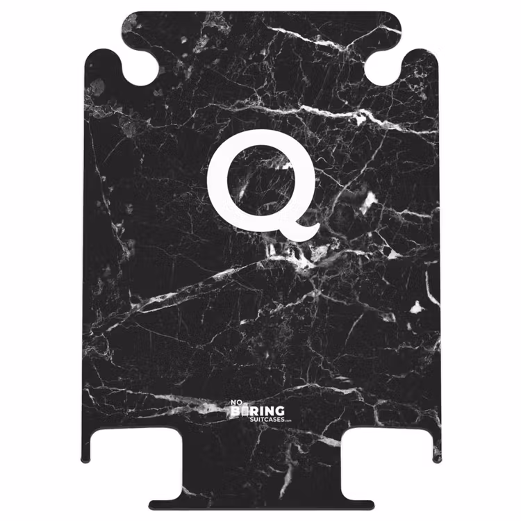 CaseSwap™ - Marmer print - Zwart - Letter Q — 1
