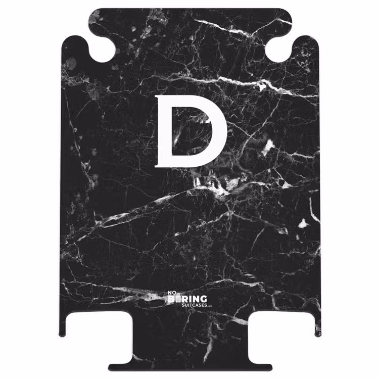 CaseSwap - Marmerlook - Zwart - Letter D - Marmer — 1