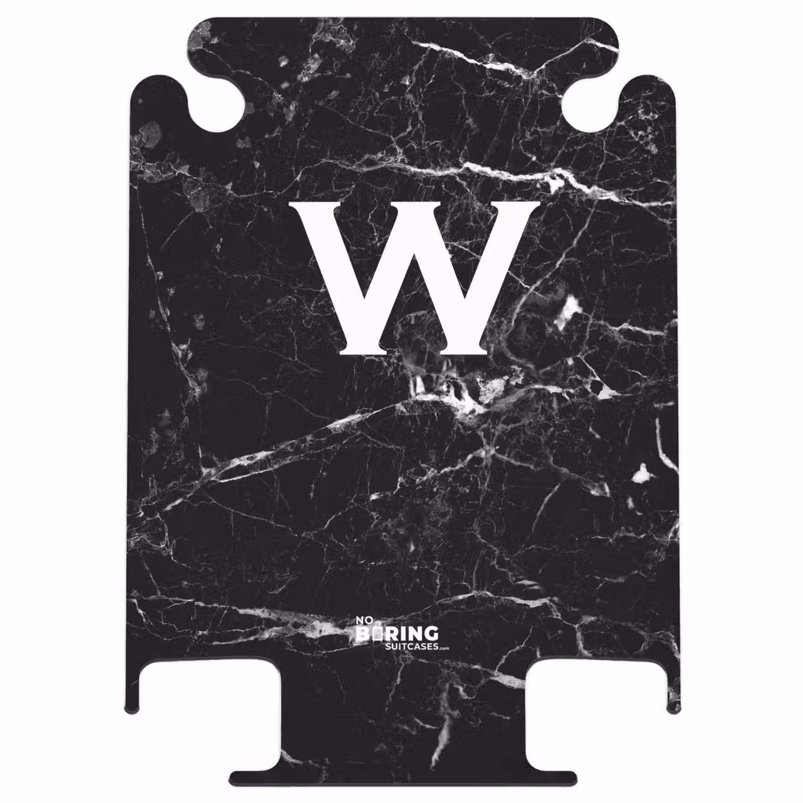 CaseSwap™ - Marmer print - Zwart - Letter W — 1