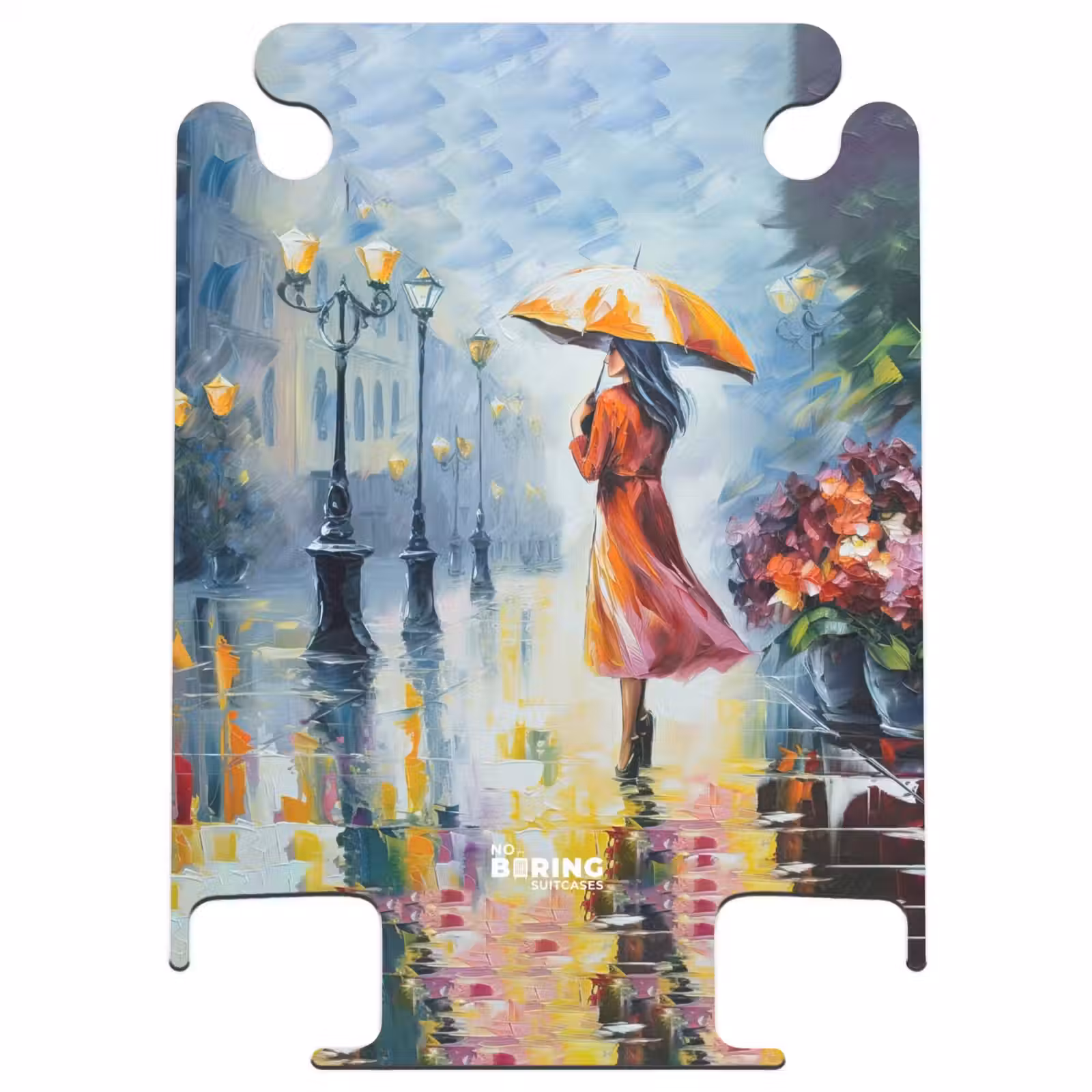 CaseSwap™ - Olieverf - Paraplu - Vrouw - Straat - Kunst — 1