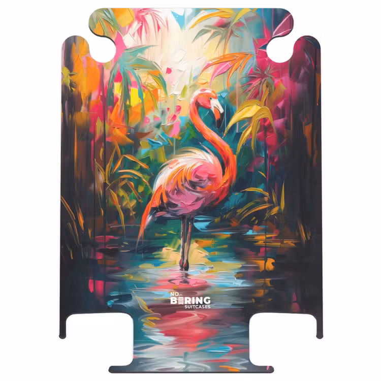 CaseSwap™ - Flamingo in kleurrijke omgeving van olieverf — 1