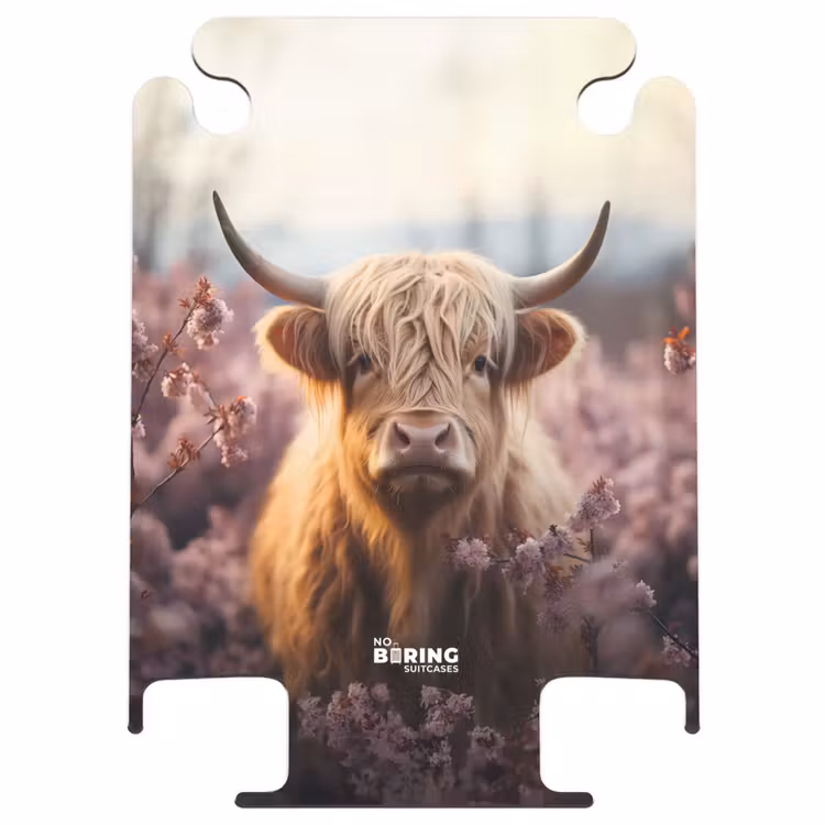 CaseSwap™ - Schotse hooglander met roze bloemen — 1