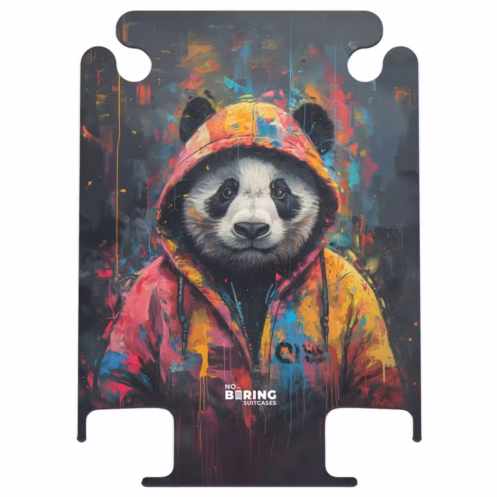 CaseSwap - Panda met kleurrijke jas en verfspetters — 1