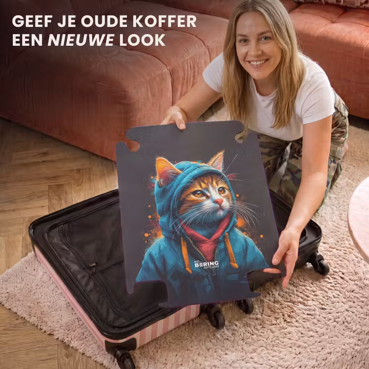CaseSwap - Graffiti kat met blauw vest — 3