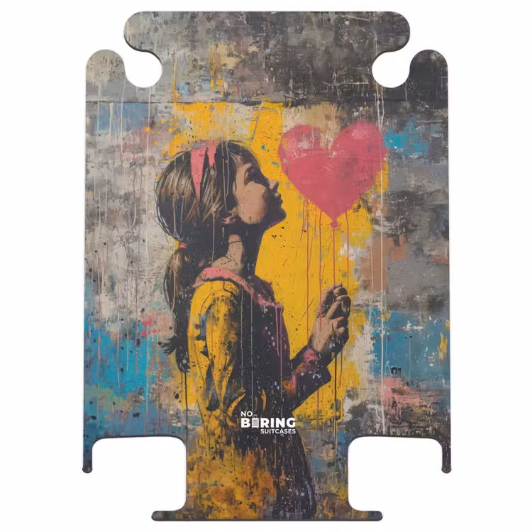 CaseSwap™ - Meisje met hartvormige ballon in graffiti stijl — 1