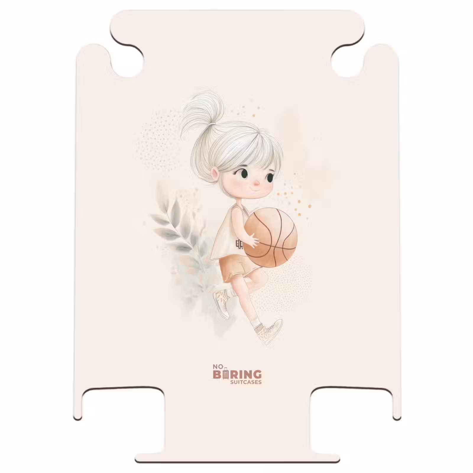CaseSwap™ - Meisje met een basketbal in neutrale kleuren. — 1