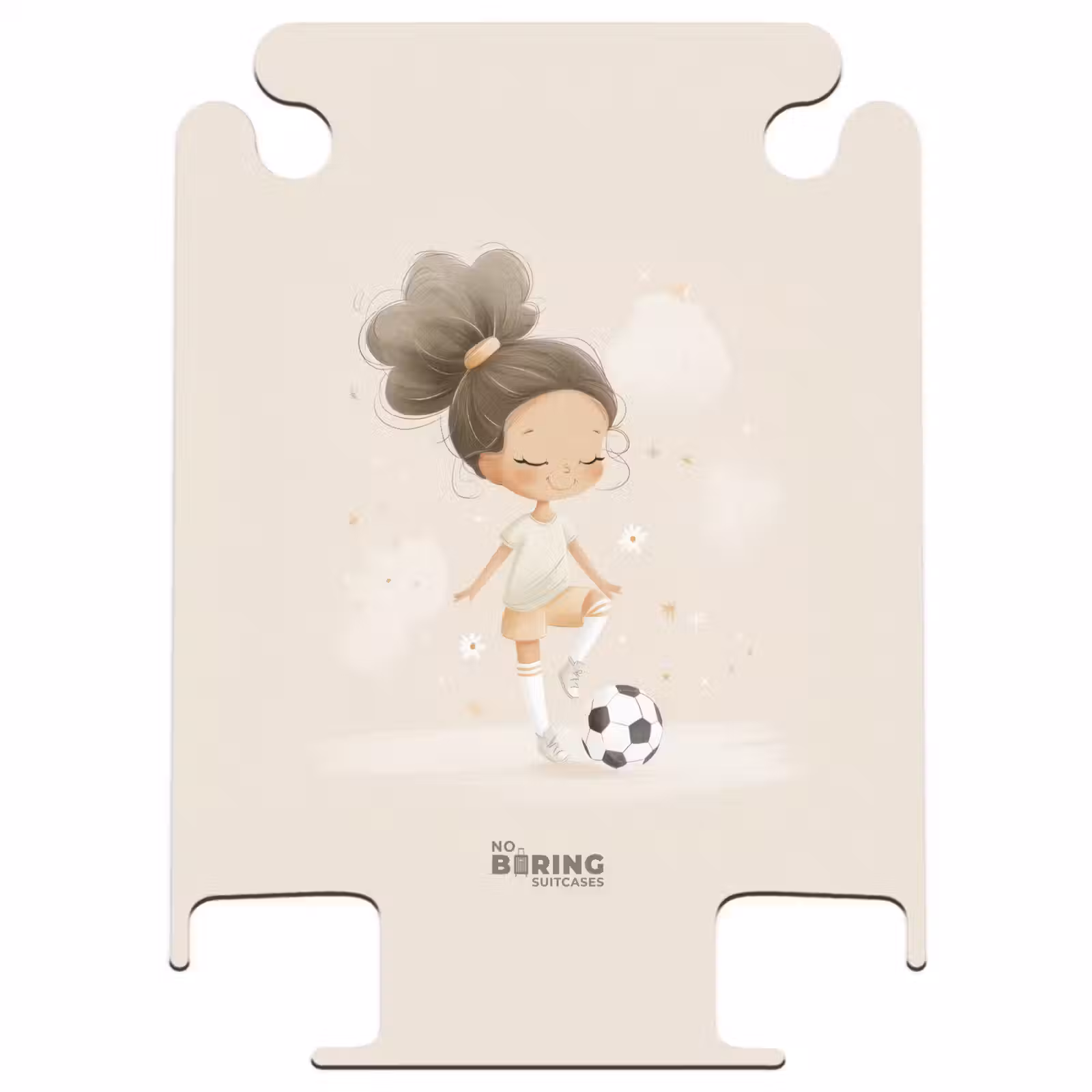 CaseSwap™ - Meisje met een voetbal in beige kleuren — 1