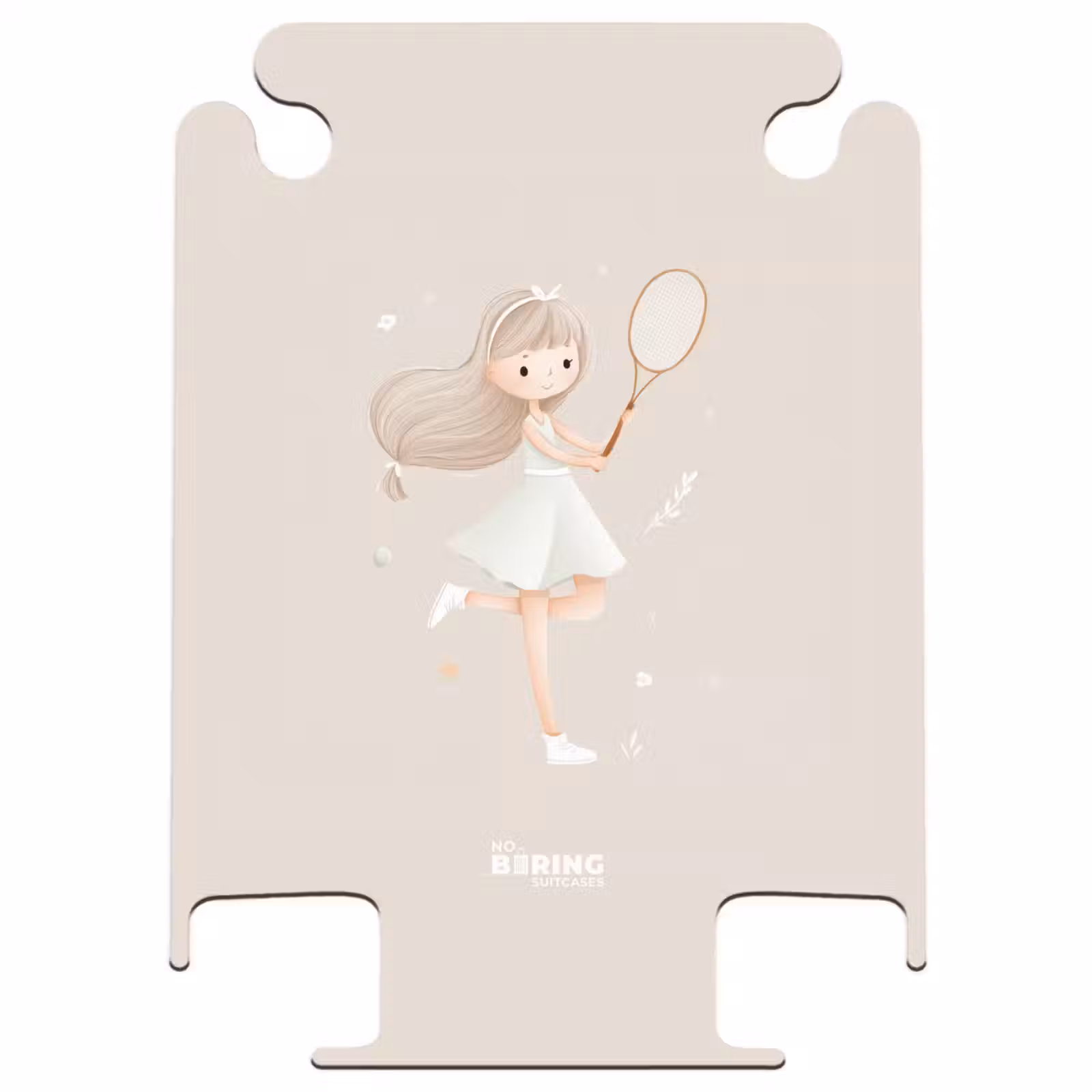 CaseSwap™ - Meisje speelt tennis in beige kleuren — 1