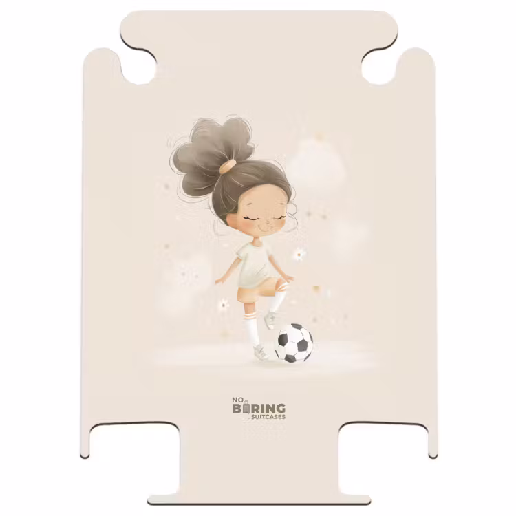 CaseSwap™ - Meisje met een voetbal in beige kleuren — 1