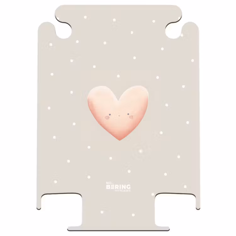CaseSwap™ - Roze hart omringd door beige stippen — 1
