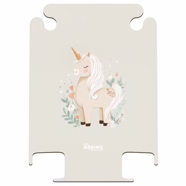 CaseSwap™ - Eenhoorn tussen bloemen in beige kleuren — 1