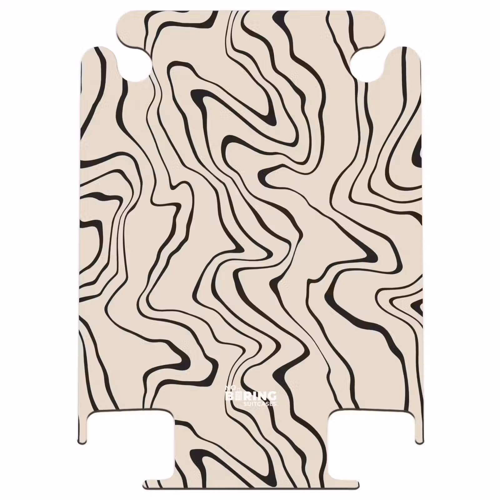 CaseSwap - Beige achtergrond met abstracte zwarte lijnen — 1