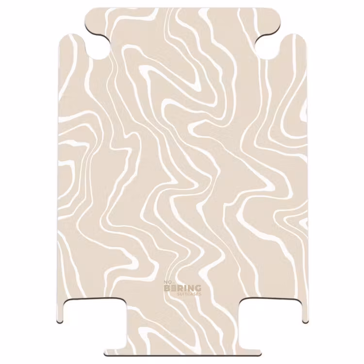 CaseSwap - Beige achtergrond met abstracte witte lijnen — 1