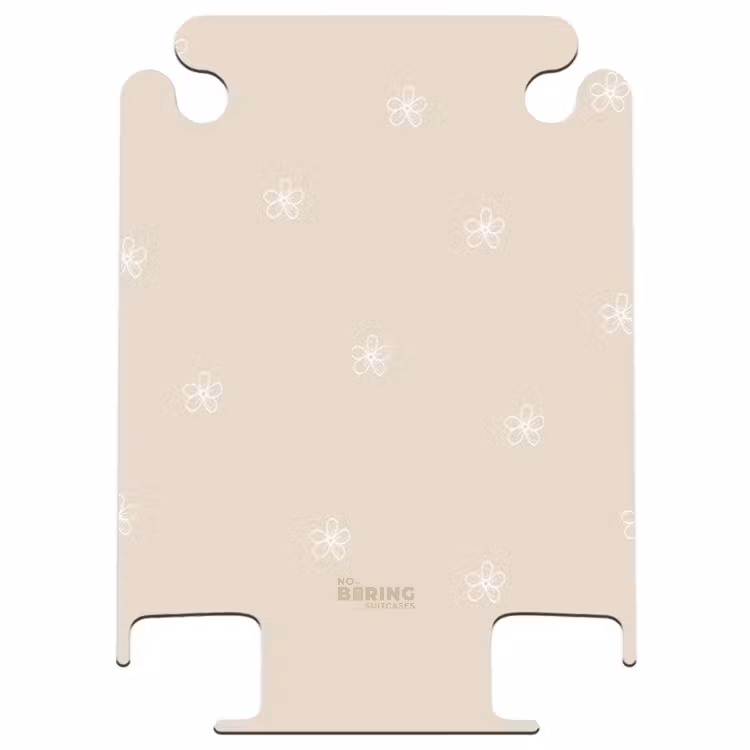 CaseSwap™ - Beige achtergrond met witte bloemetjes — 1