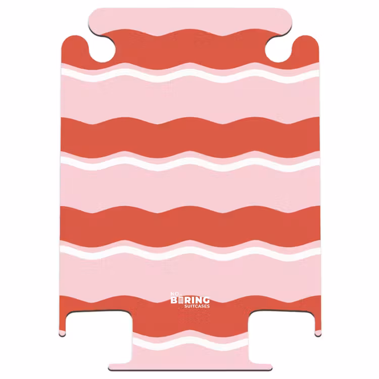 CaseSwap™ - Golvende strepen in rood en roze — 1