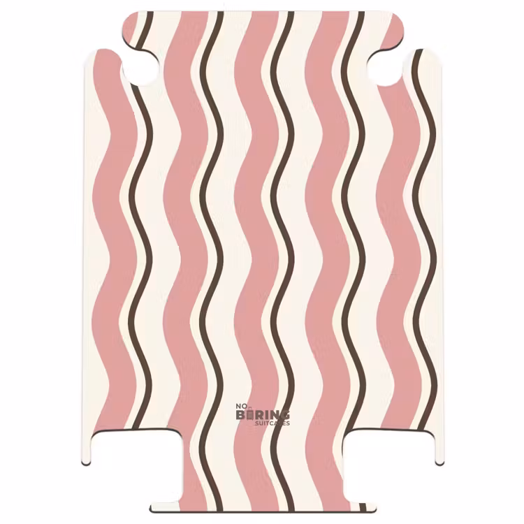 CaseSwap™ - Golvende strepen in roze met bruin — 1