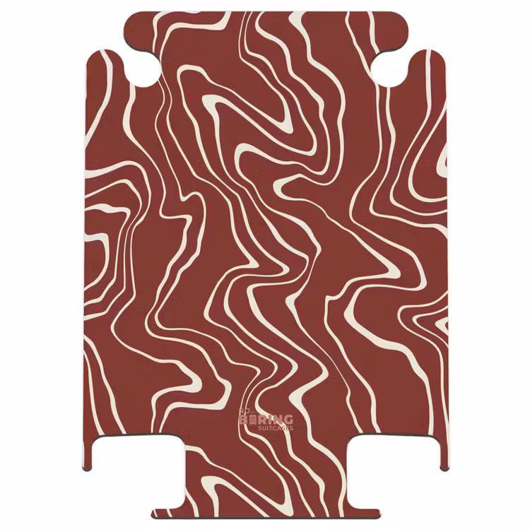 CaseSwap - Rode achtergrond met abstracte beige lijnen — 1