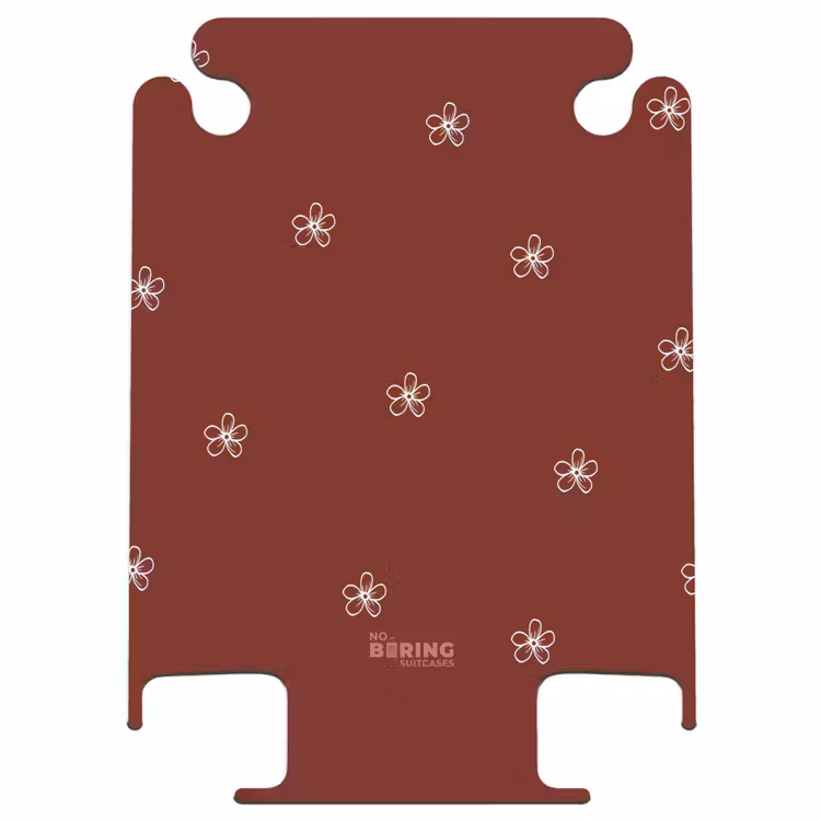 CaseSwap™ - Rode achtergrond met witte bloemen — 1