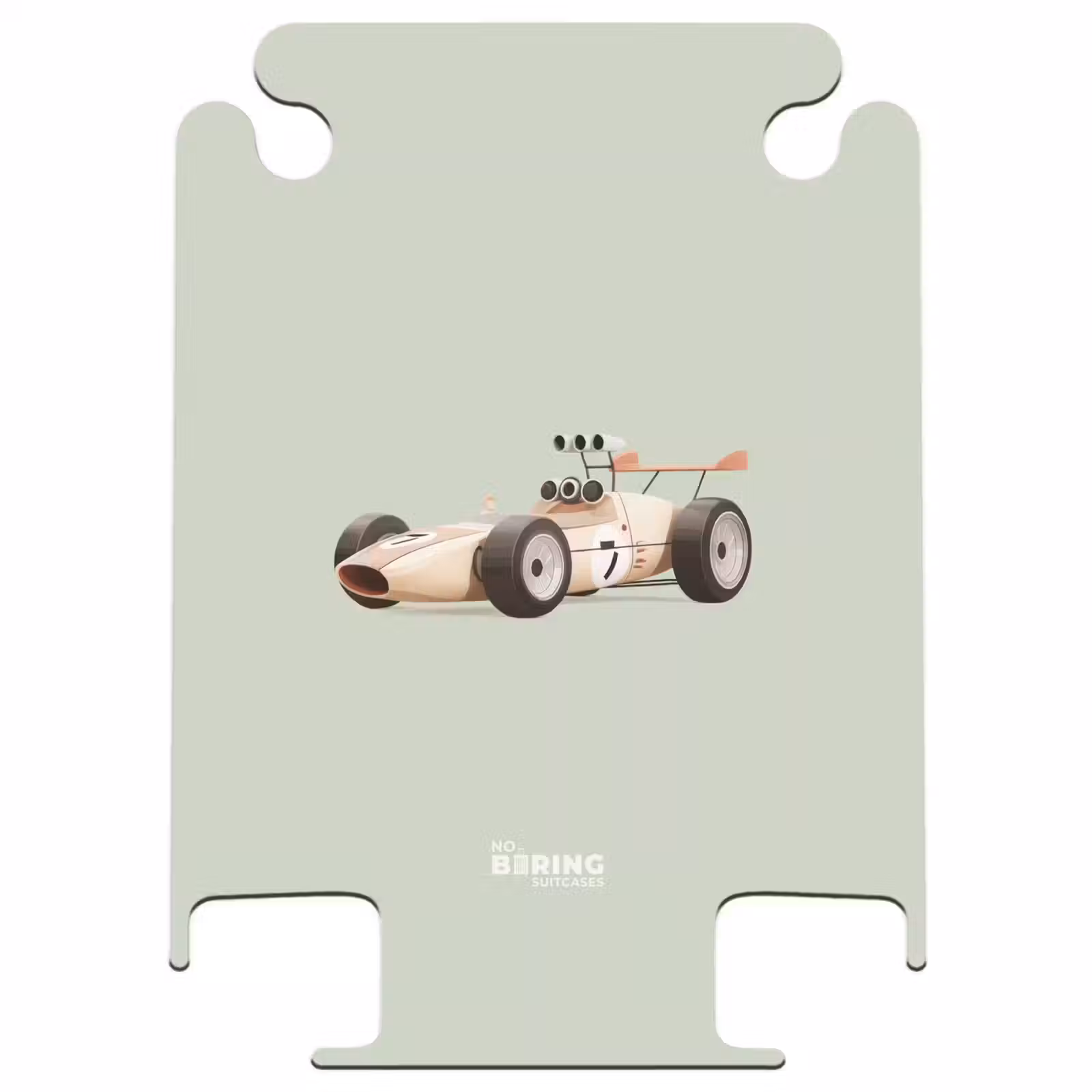 CaseSwap™ - Beige retro raceauto op groen achtergrond — 1