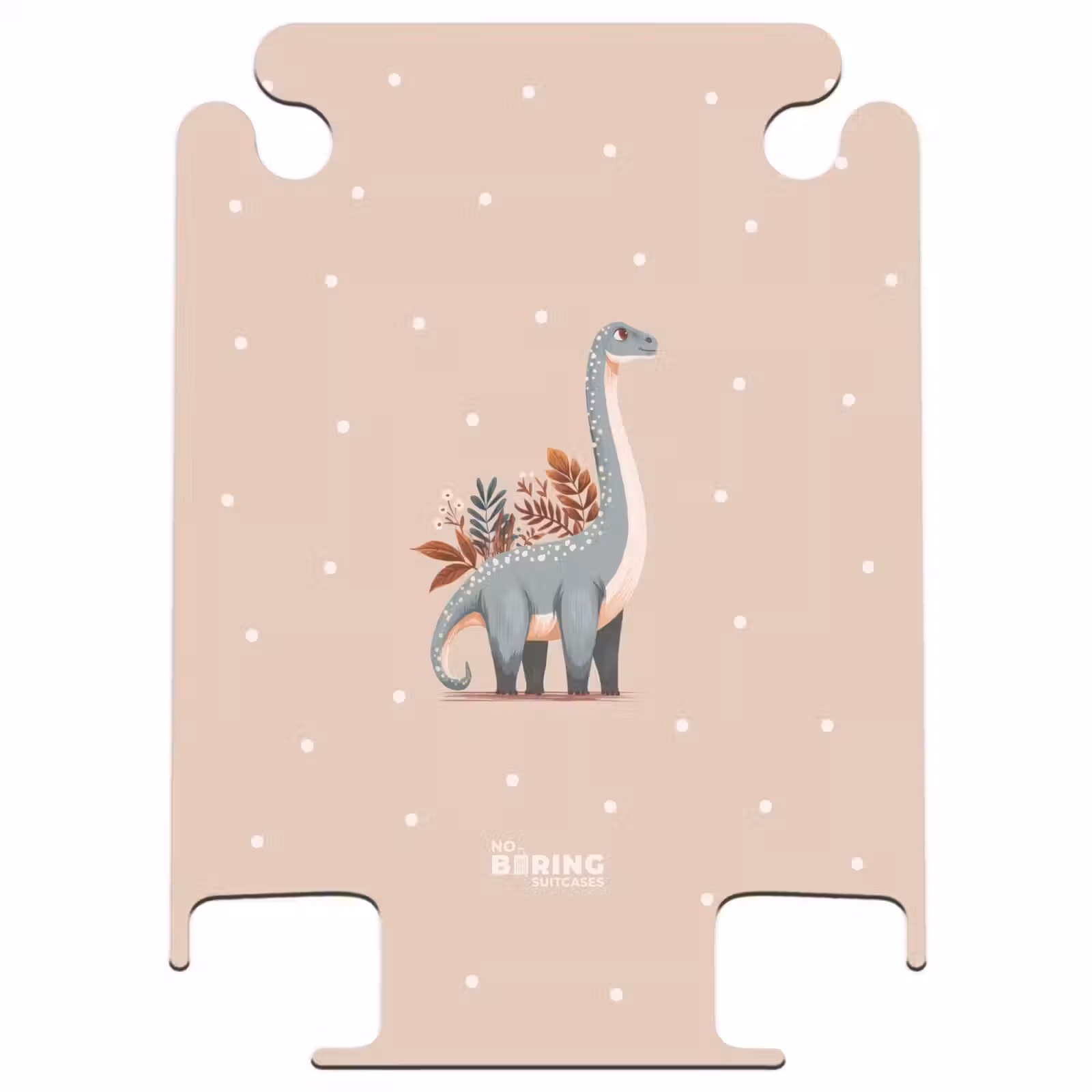 CaseSwap™ - Blauwe dinosaurus op een beige stippenachtergrond — 1