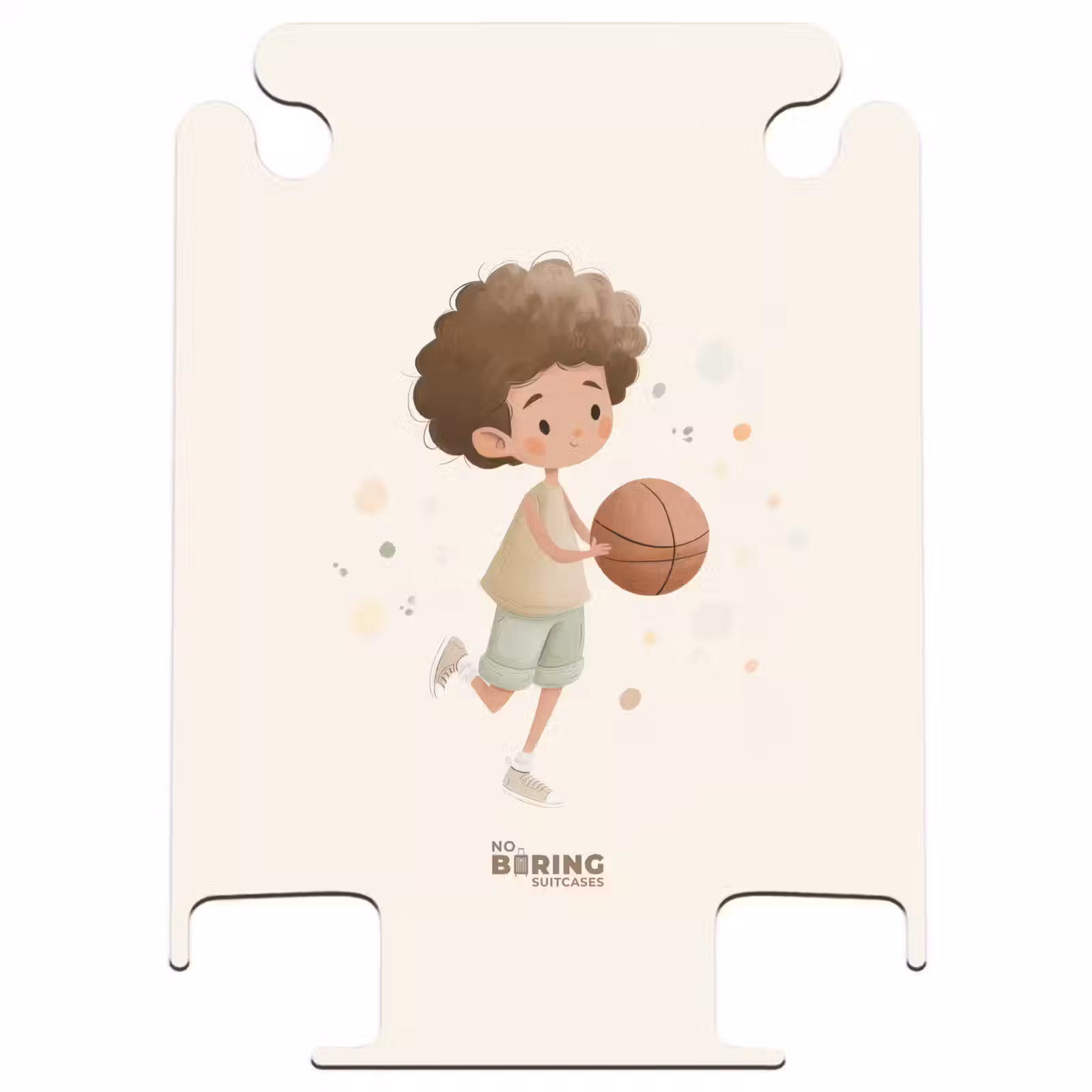 CaseSwap™ - Jongen met een basketbal in beige kleuren — 1