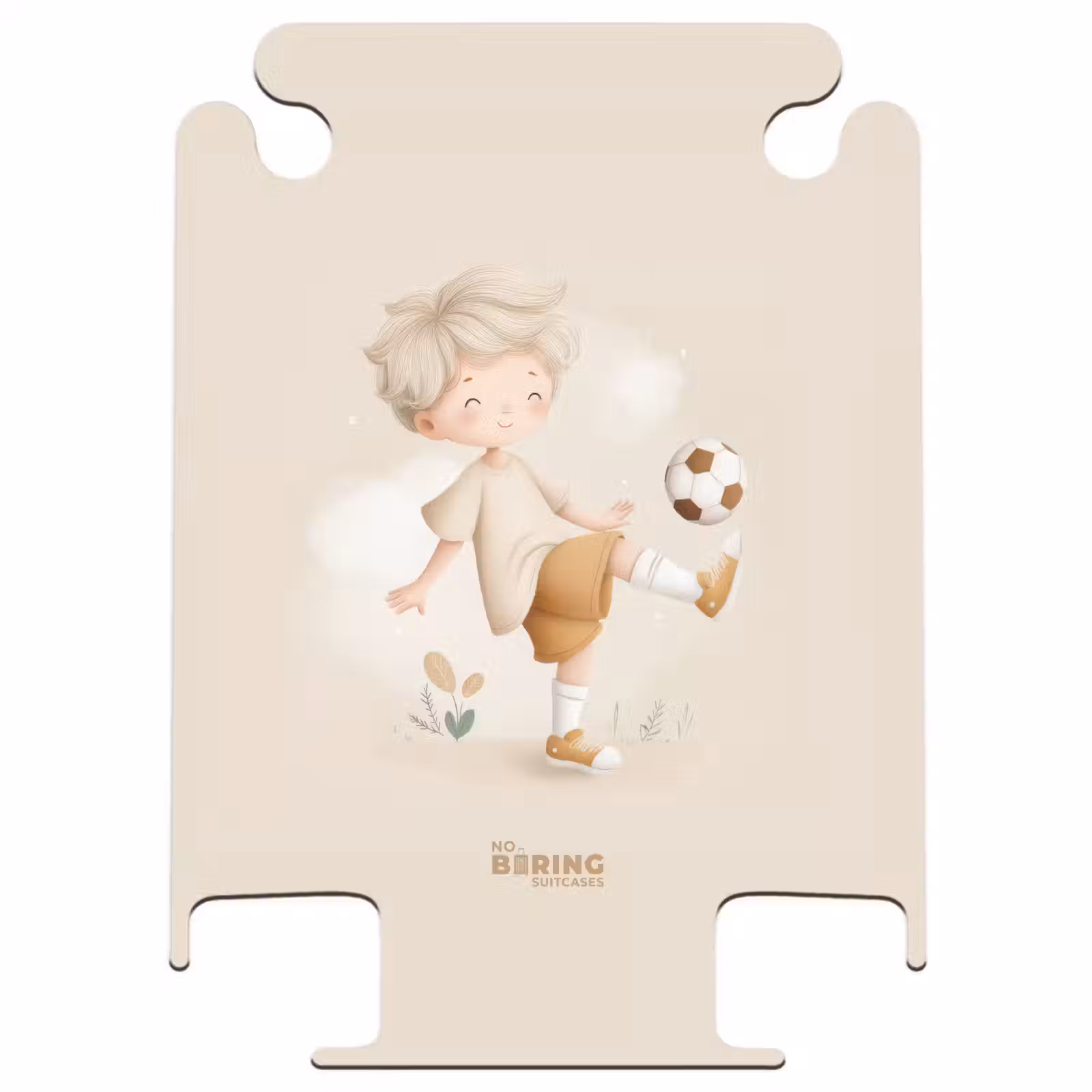 CaseSwap™ - Jongen met een voetbal in beige kleuren — 1