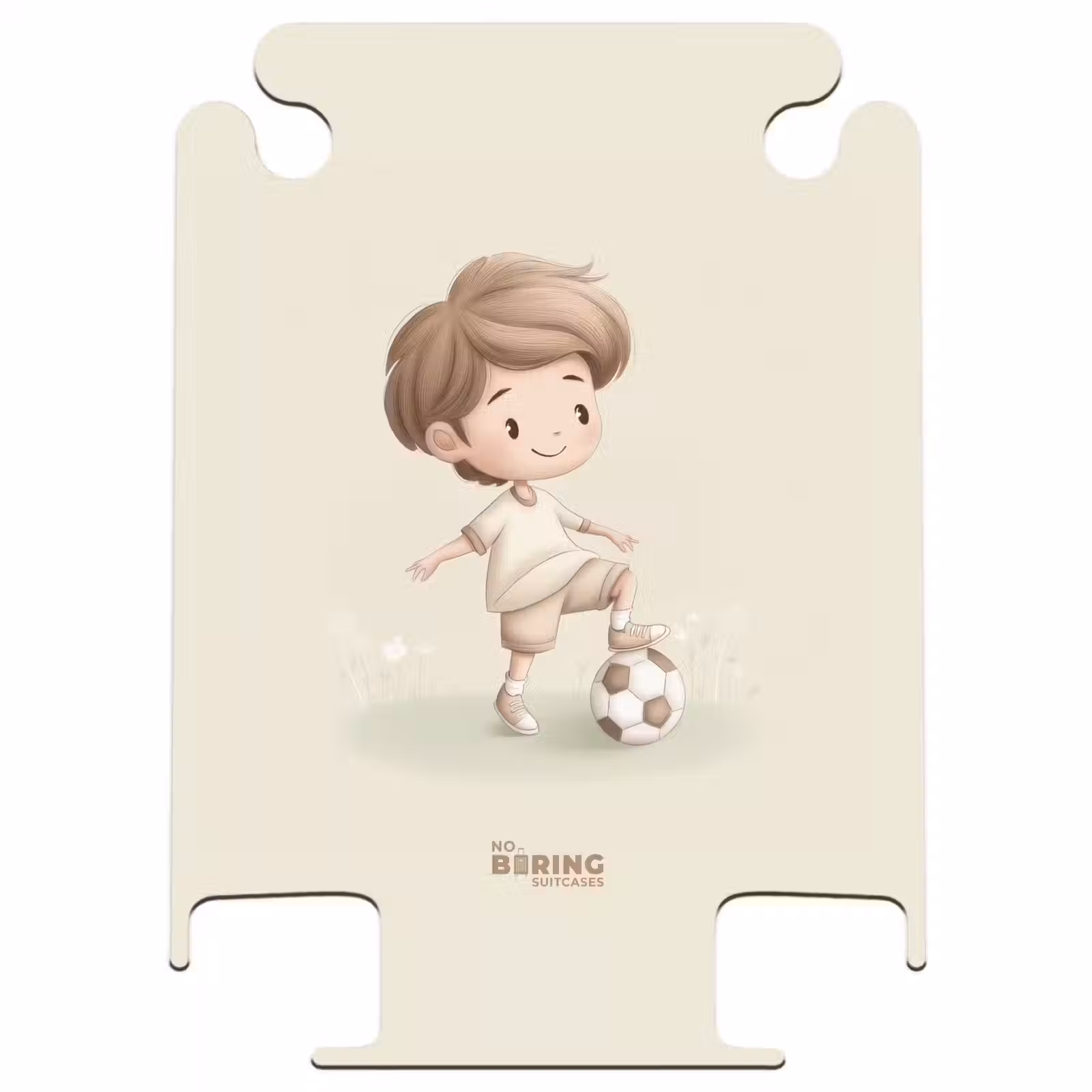 CaseSwap™ - Jongen met een voetbal in bruine tinten — 1