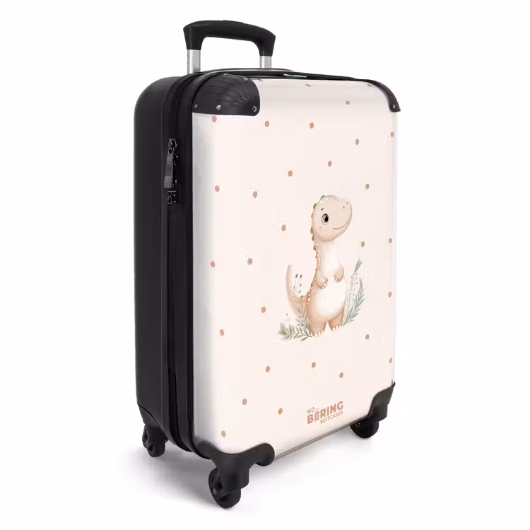 CaseSwap - Beige dino op een stippen achtergrond — 2