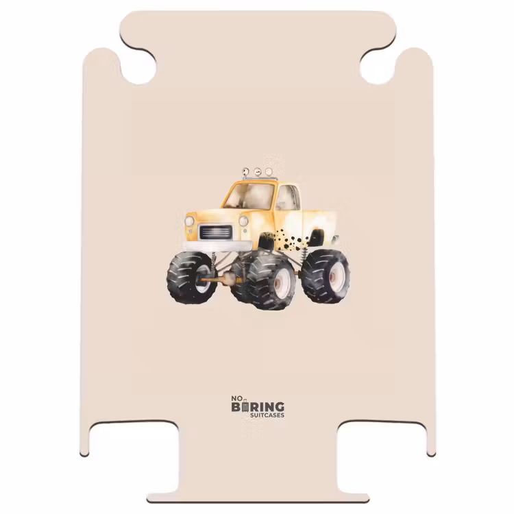 CaseSwap™ - Gele monstertruck op een beige achtergrond — 1