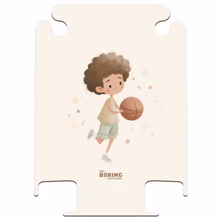 CaseSwap™ - Jongen met een basketbal in beige kleuren — 1