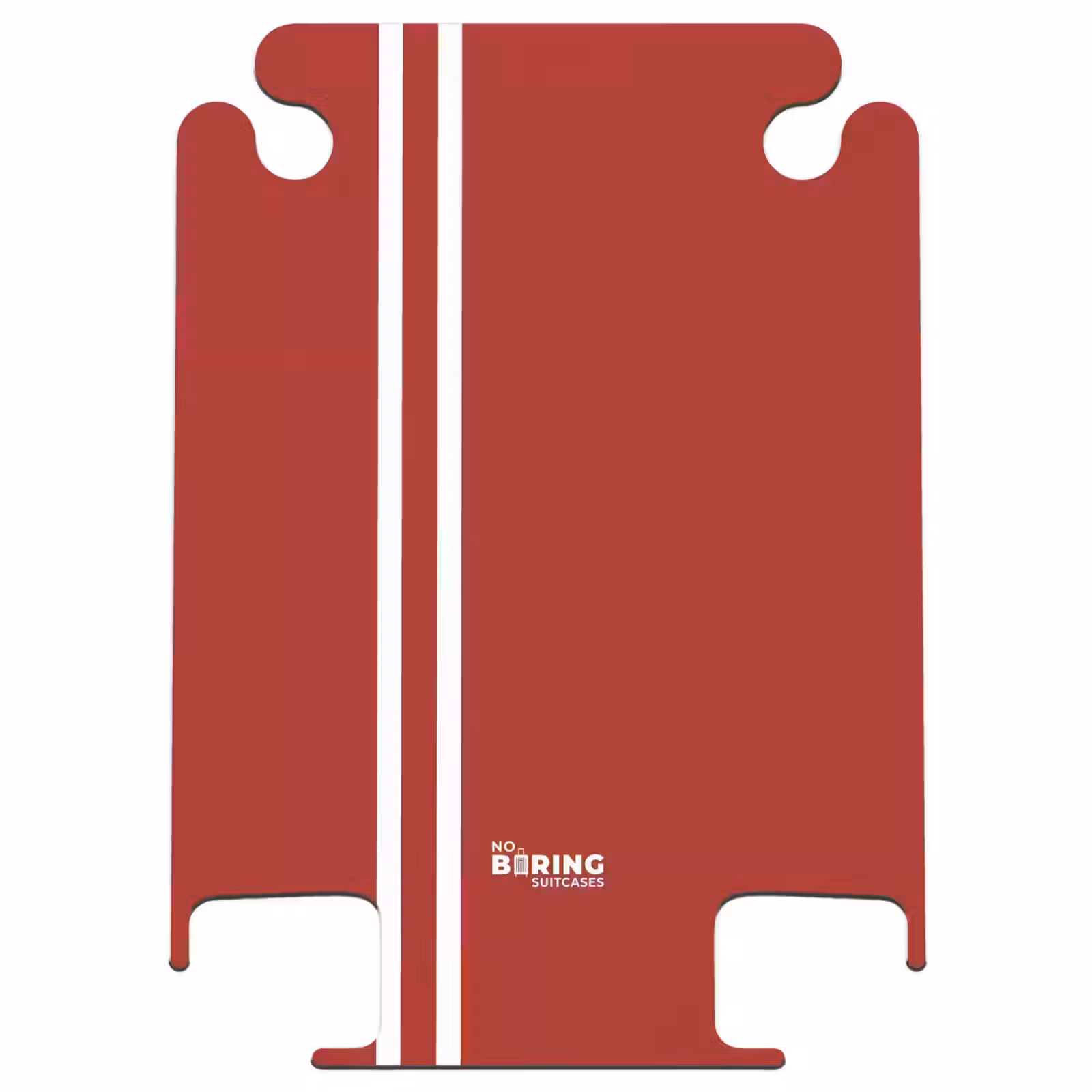 CaseSwap™ - Rode achtergrond met dubbele witte zijstrepen links — 1
