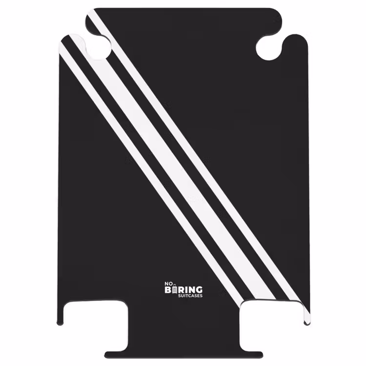 CaseSwap - Zwarte achtergrond met diagonale witte dubbele streep — 1