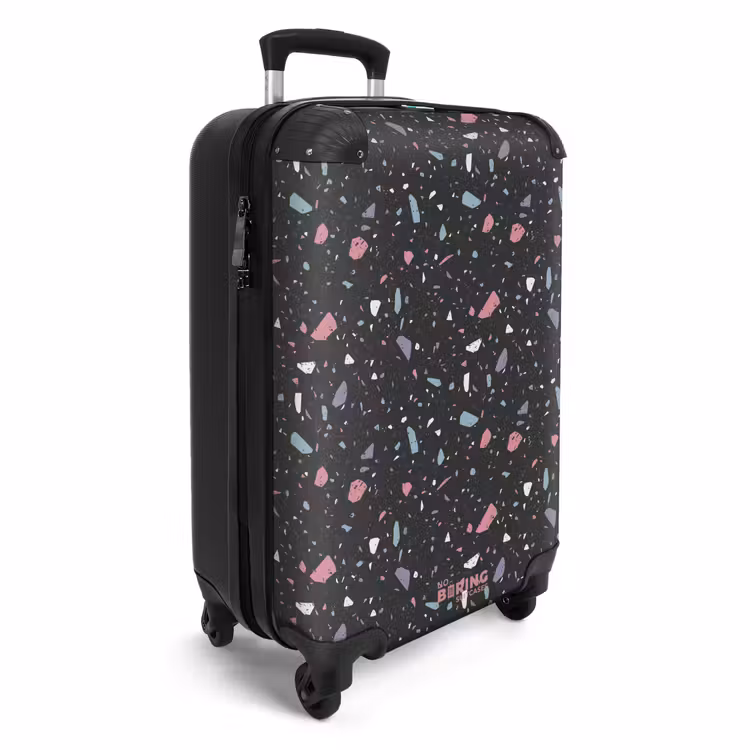 CaseSwap - Terrazzo patroon zwart met pastel — 2