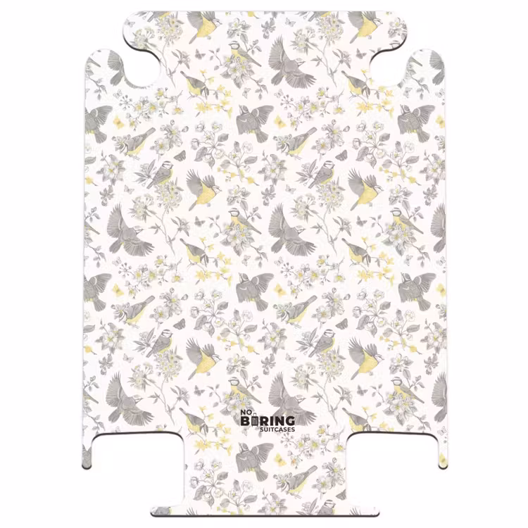 CaseSwap™ - Klassiek vogel en bloemen patroon geel — 1