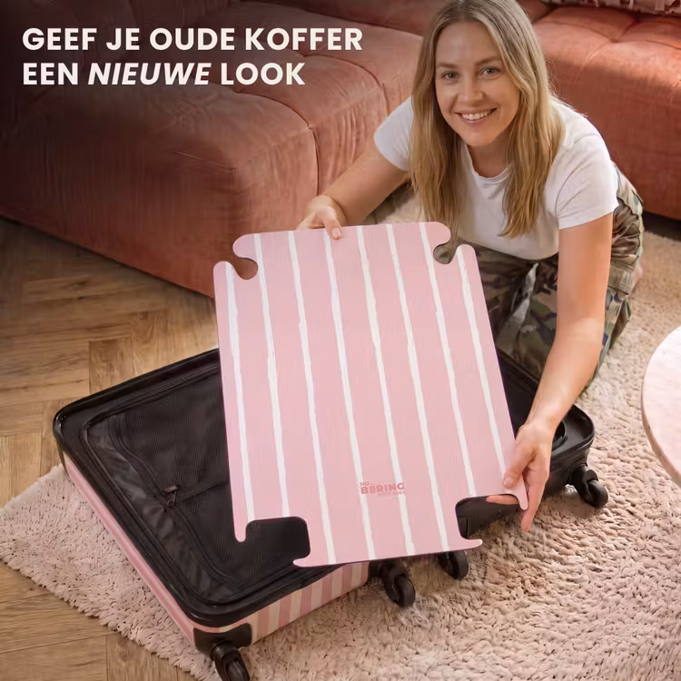 CaseSwap - Witte penseelstrepen op roze achtergrond — 3