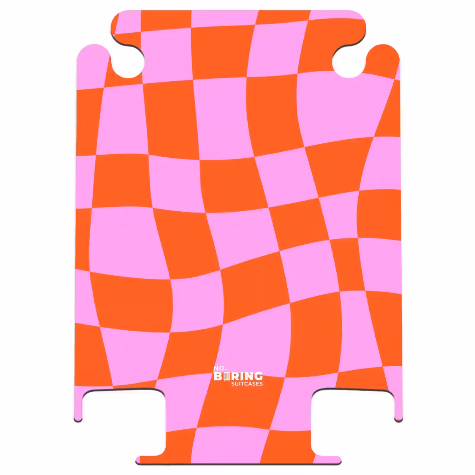 CaseSwap - Golvend dambordpatroon in rood en roze — 1