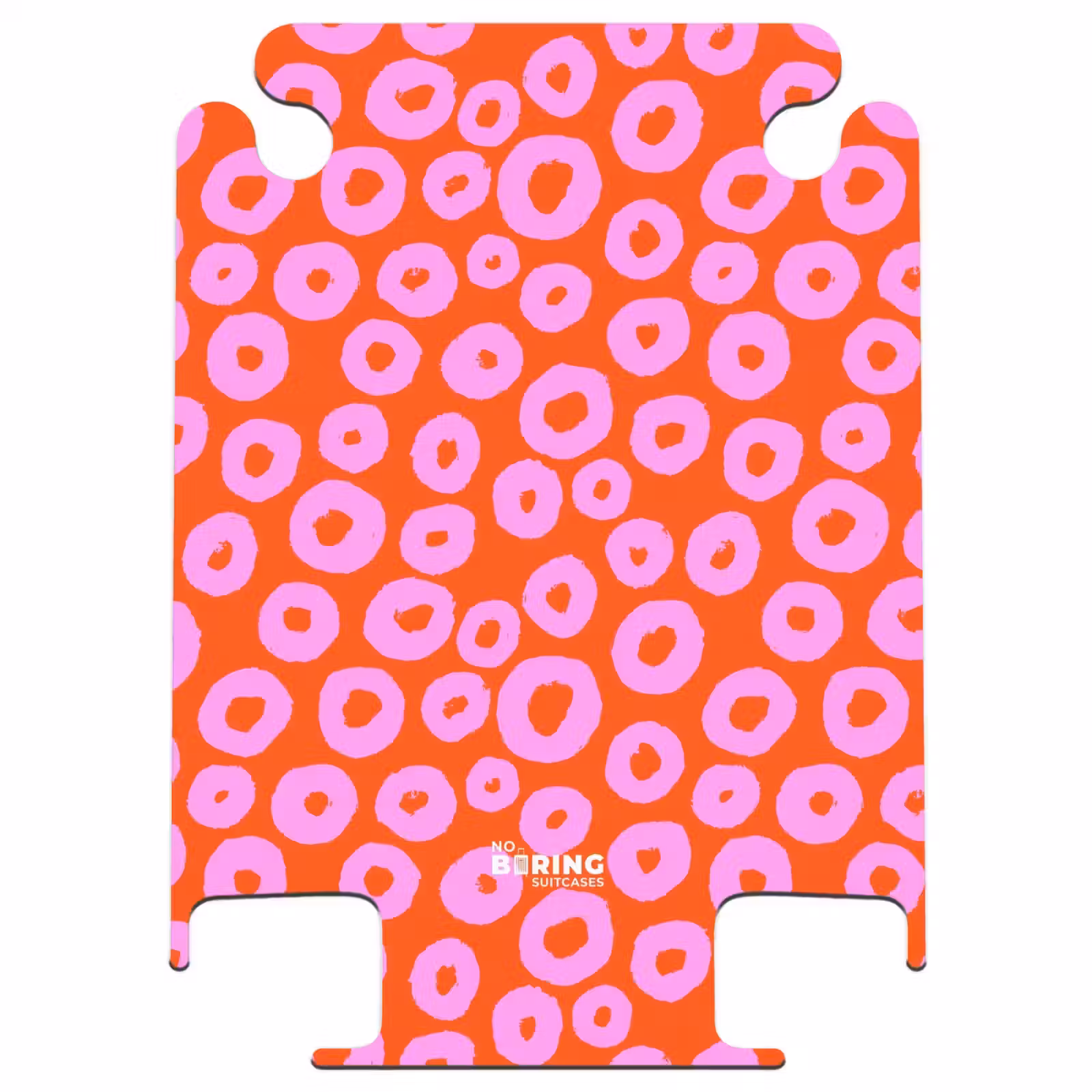 CaseSwap - Roze cirkelpatroon met hartjesvulling op rood — 1