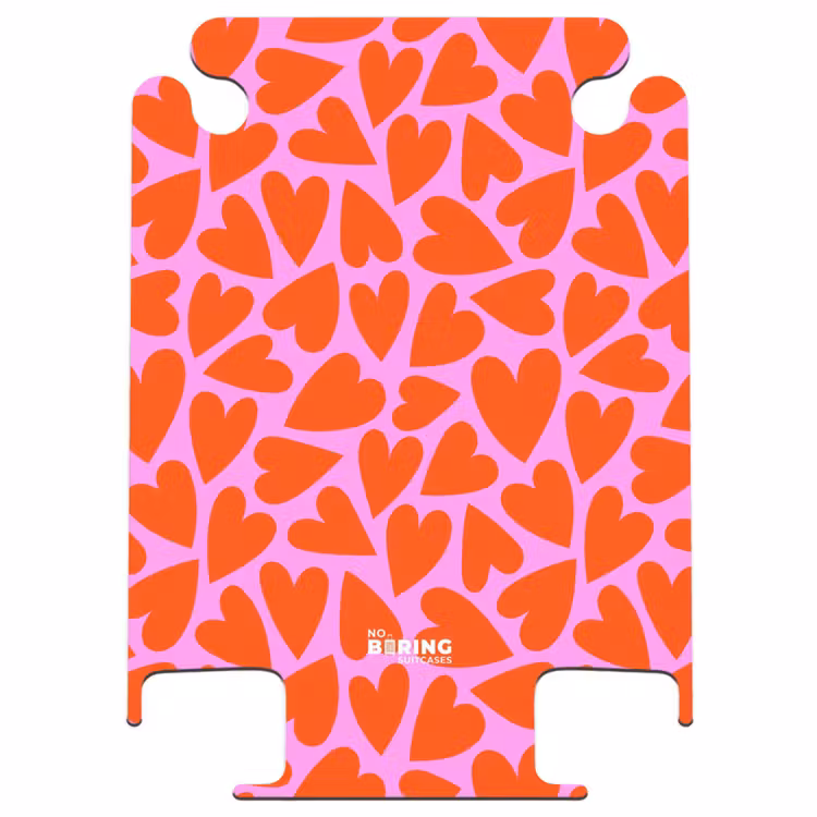 CaseSwap™ - Dicht patroon van rode harten op roze achtergrond — 1