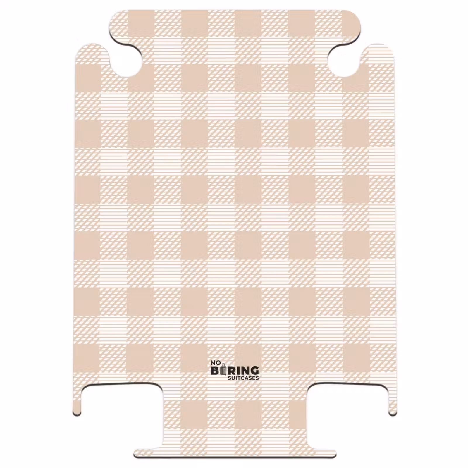 CaseSwap™ - Geruit patroon in beige en crème met textuuraccenten — 1