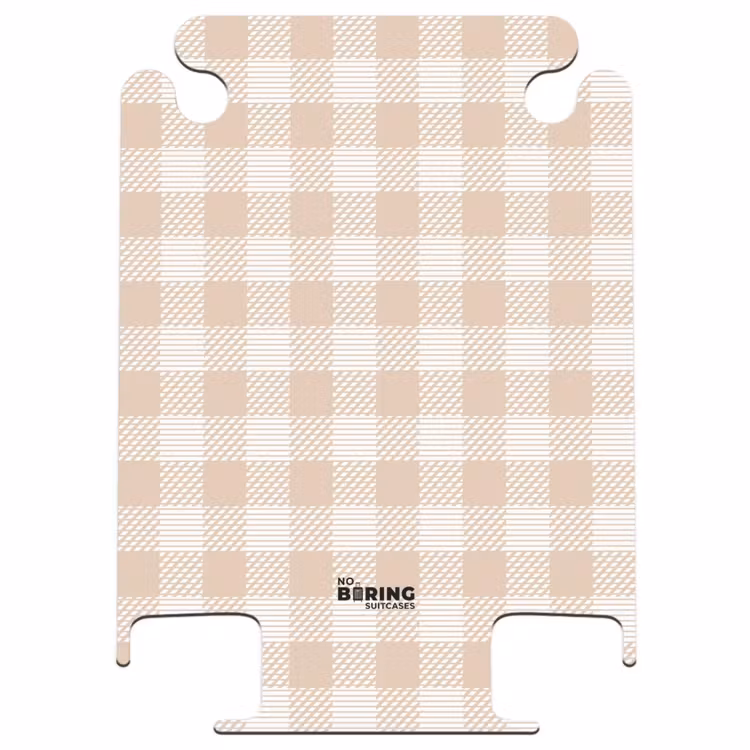 CaseSwap™ - Geruit patroon in beige en crème met textuuraccenten — 1